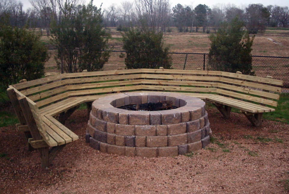 fire pit and benches  photo - 1