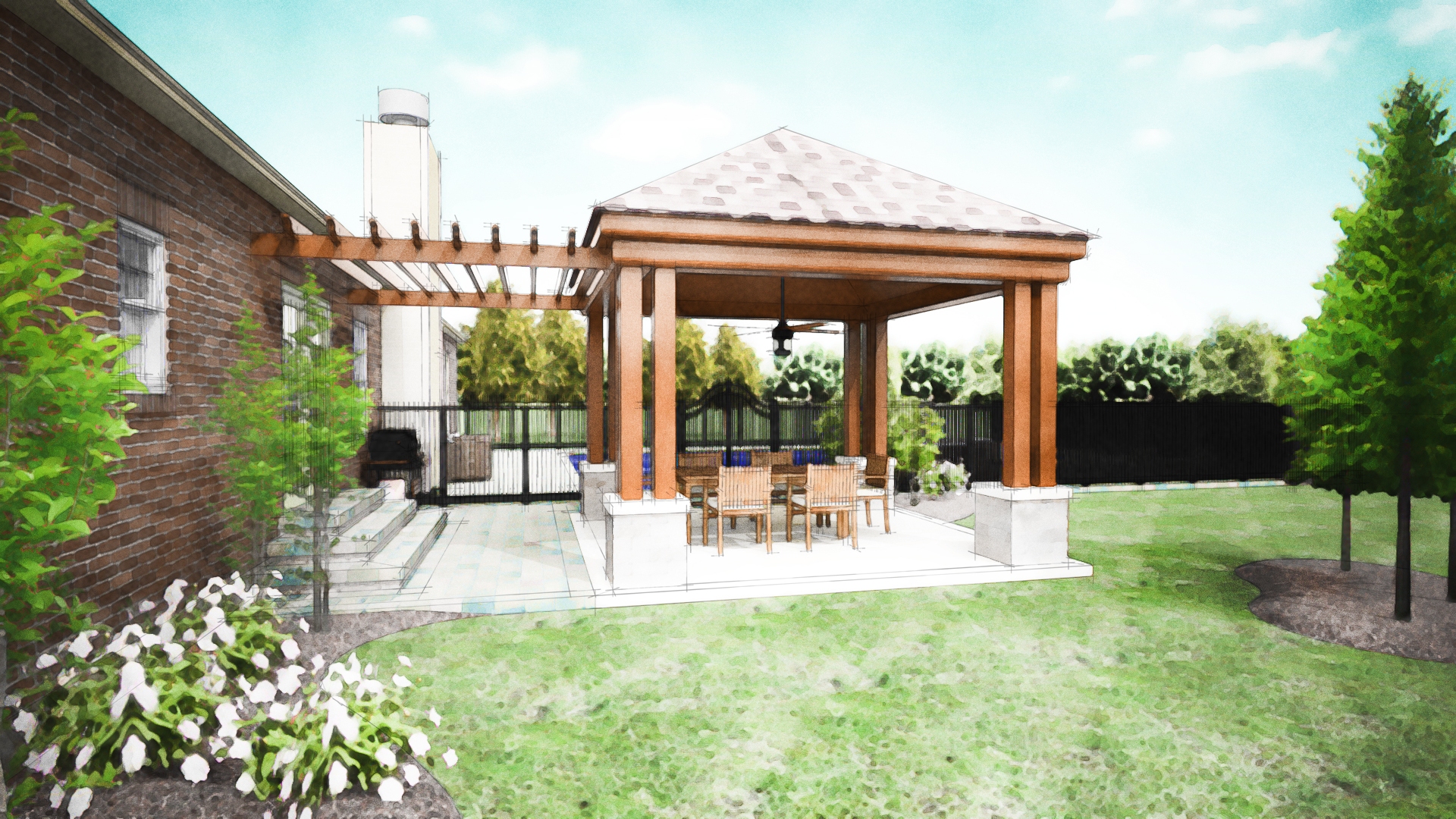 outdoor covered patio plans  photo - 1