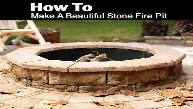Rock Fire Pit Diy Design And Ideas, Adhesive For Fire Pit Stones