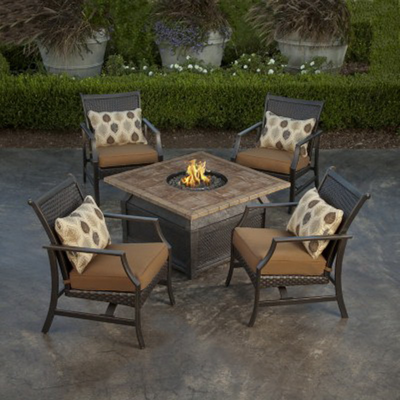Fire Pit Table And Chairs Set Costco, Cast Aluminum Fire Pit Costco